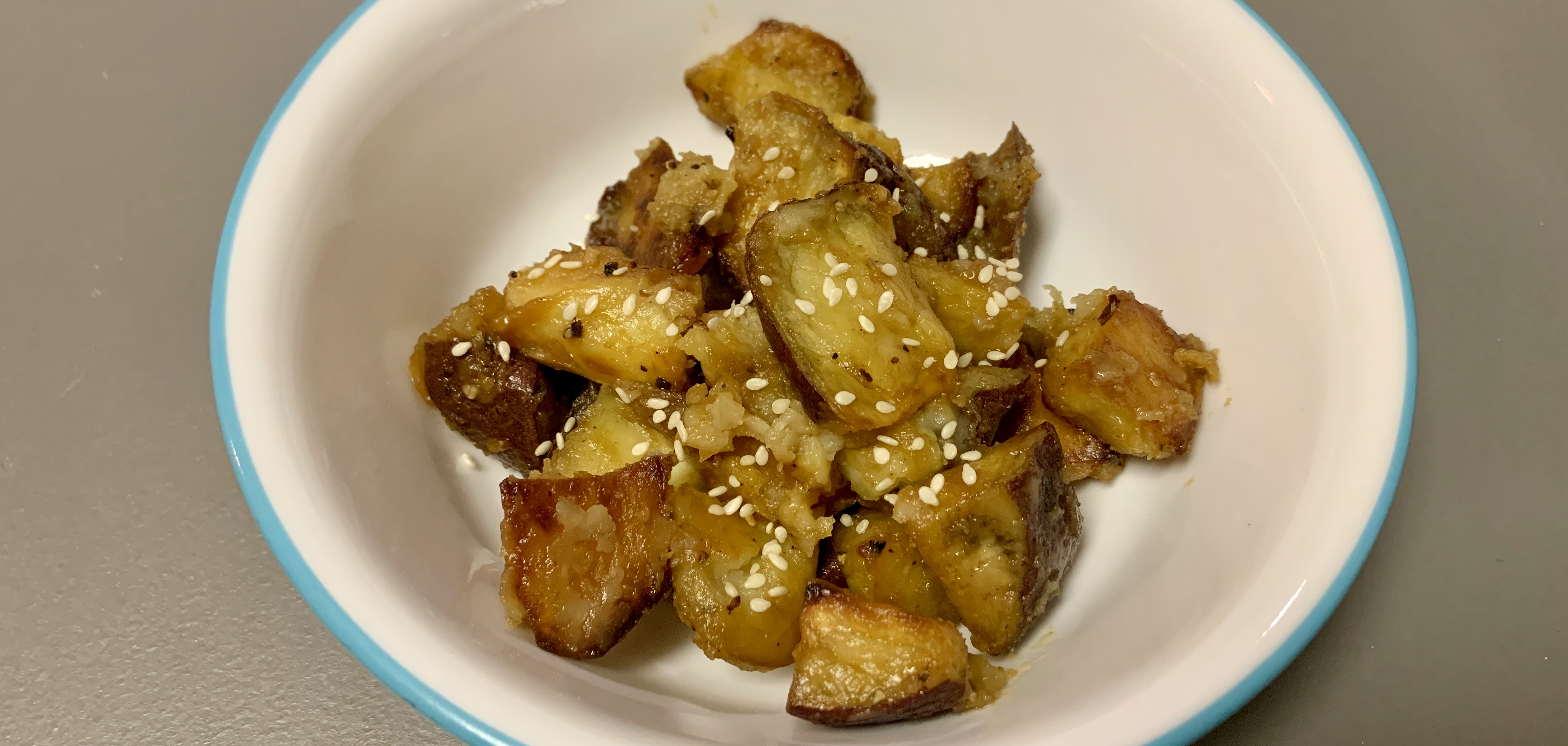 Miso Glazed Japanese Sweet Potatoes