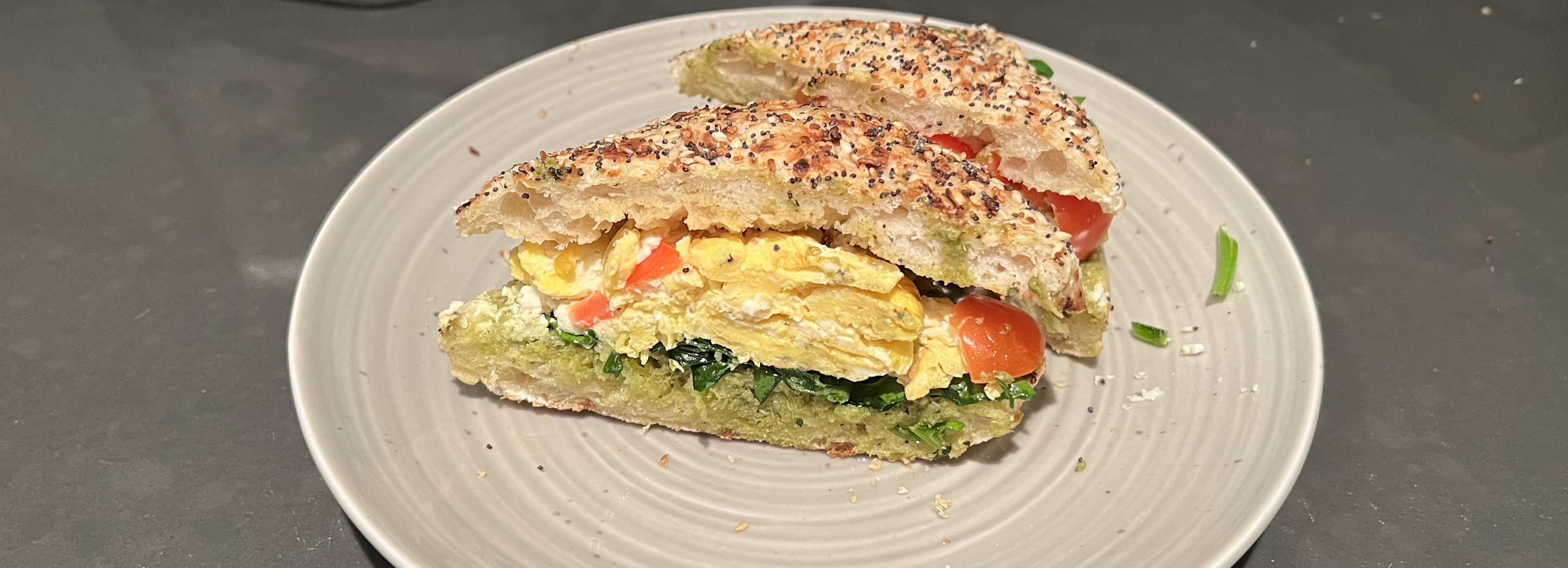 Pesto Ricotta Egg Sandwich