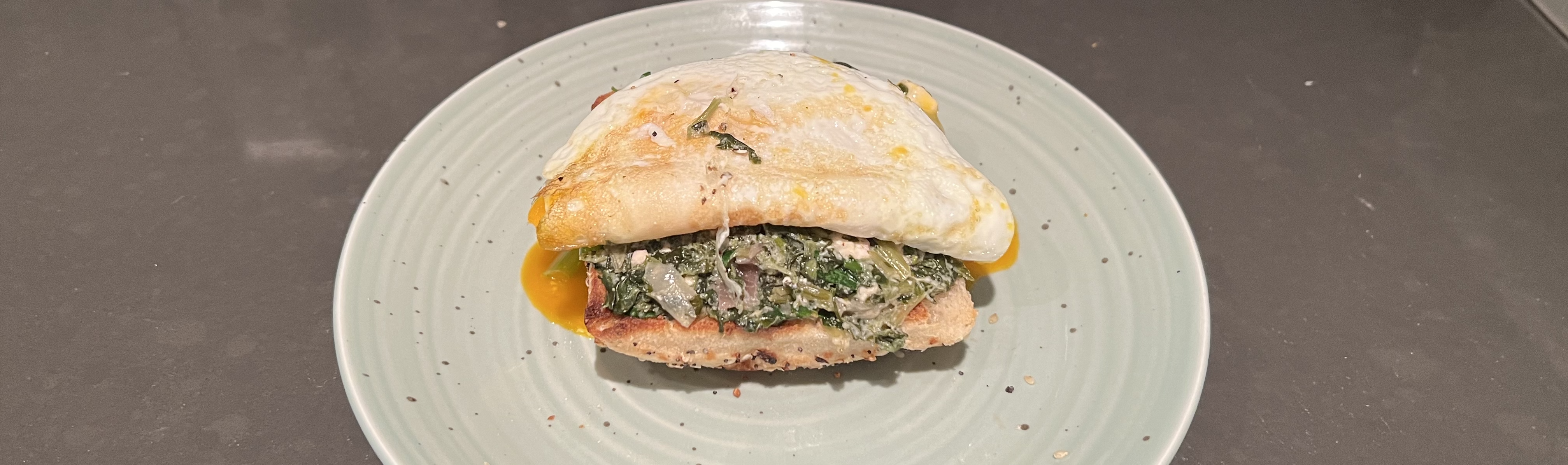 Spanakopita Egg Toast