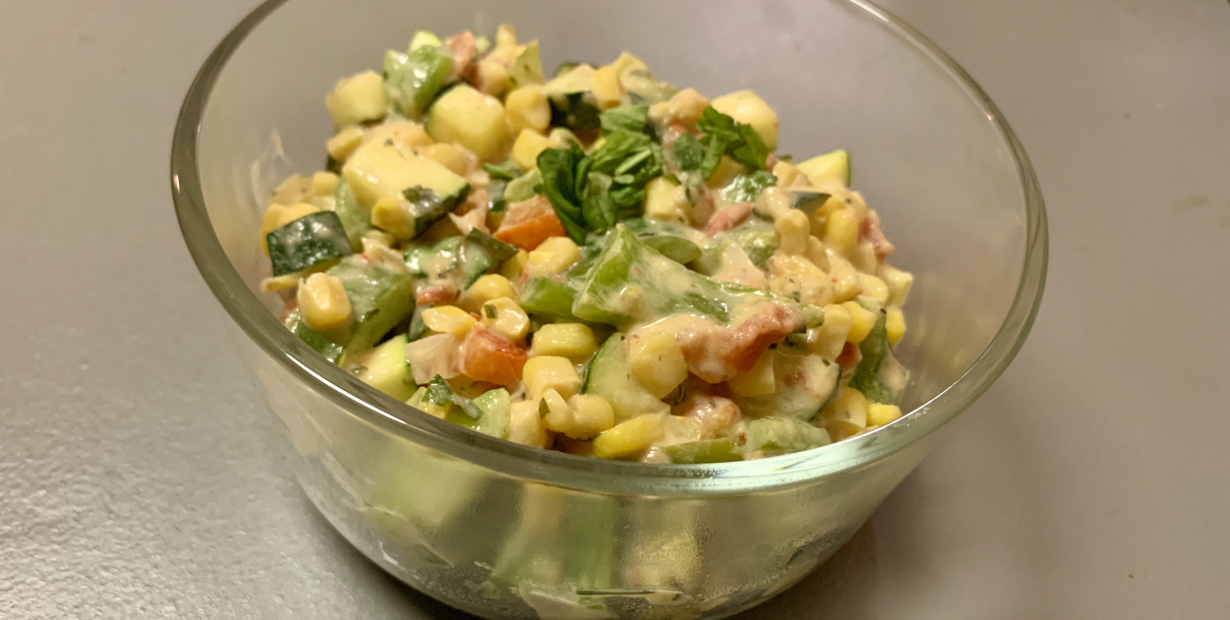 Corn + Zucchini + Tomato + Bell Pepper Salad